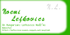 noemi lefkovics business card